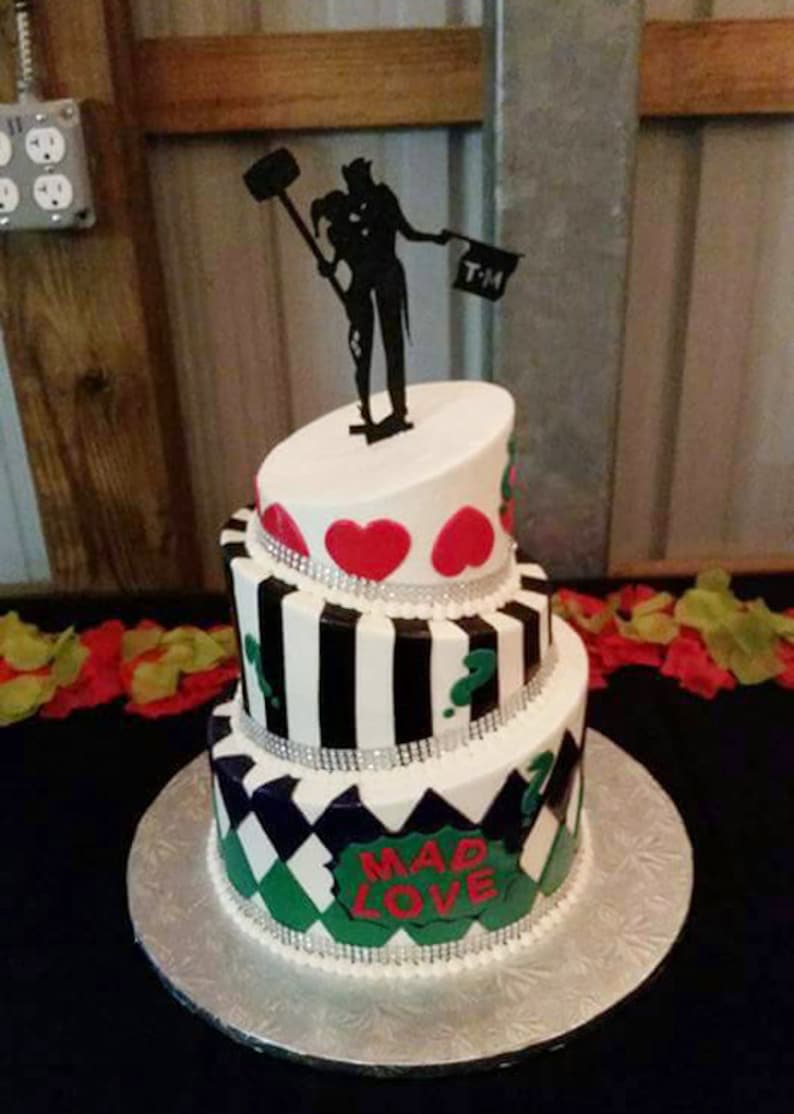 Personalized Wedding Cake Topper Joker and Harley Quinn Etsy Personalized Wedding Cake Topper Joker and Harley Quinn Etsy