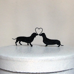 dachshund cake topper