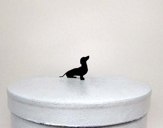 dachshund cake topper