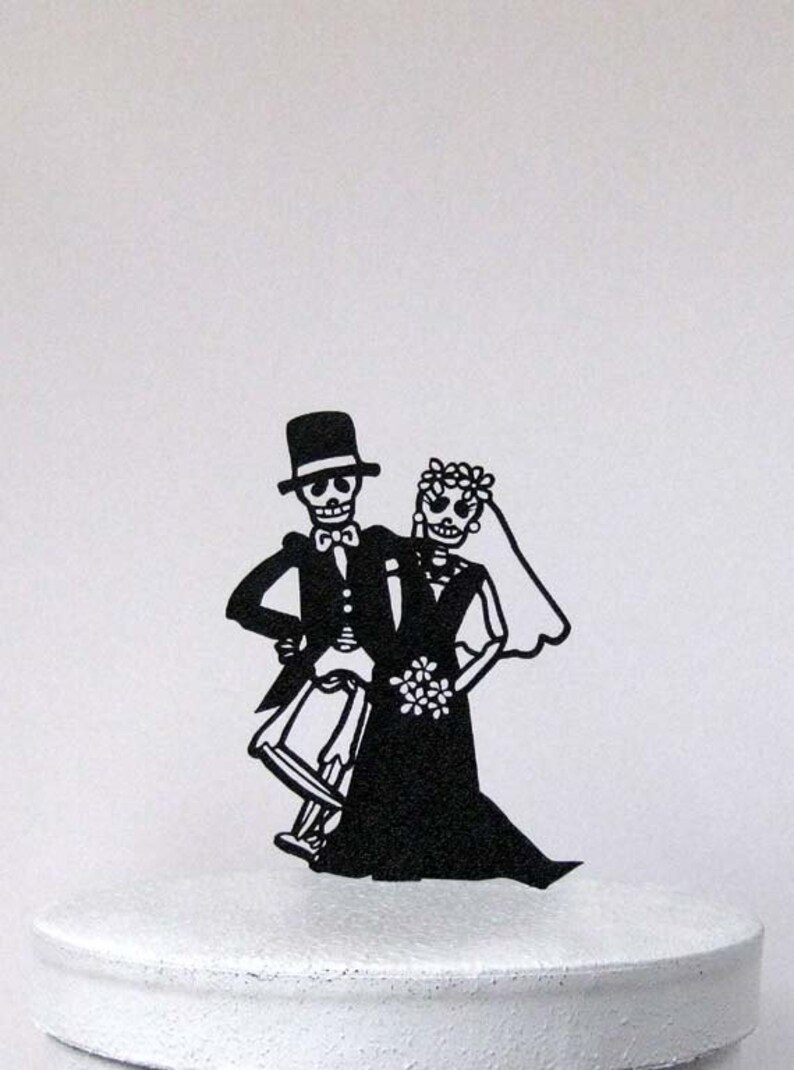 Wedding Cake Topper Halloween Wedding Cake Topper Skeleton Etsy
