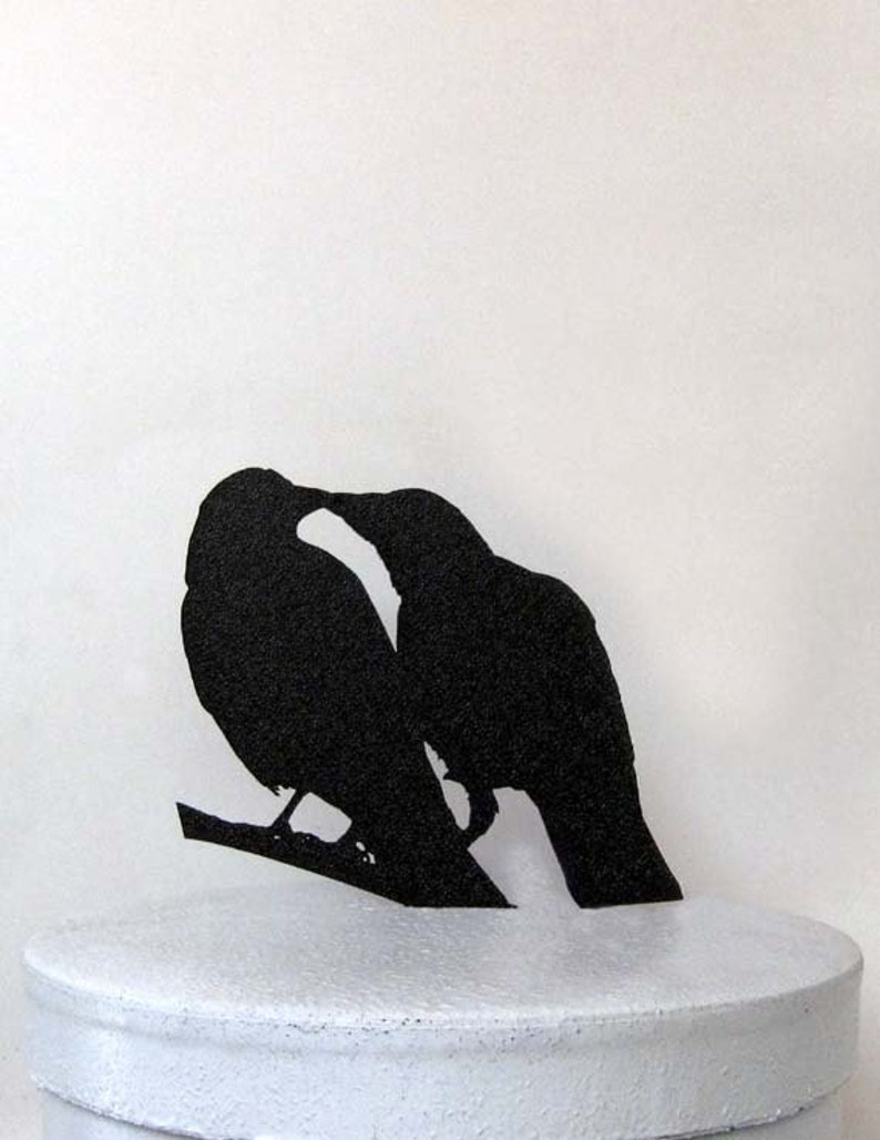 Wedding Cake Topper Crows in Love wedding cake topper Etsy