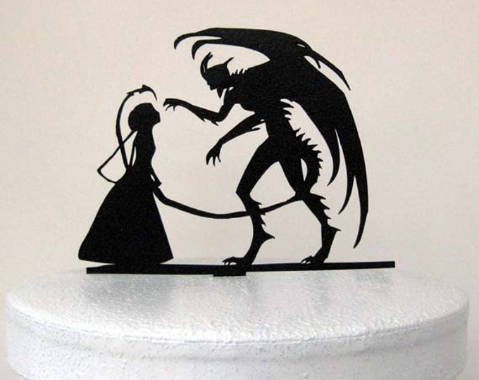 Wedding Cake Topper Halloween Wedding Cake Topper Devil Etsy