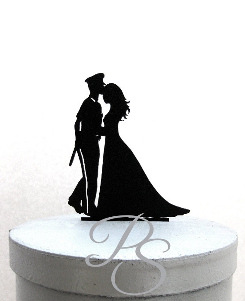 Wedding Cake Topper Police Officer and Bride Wedding Etsy