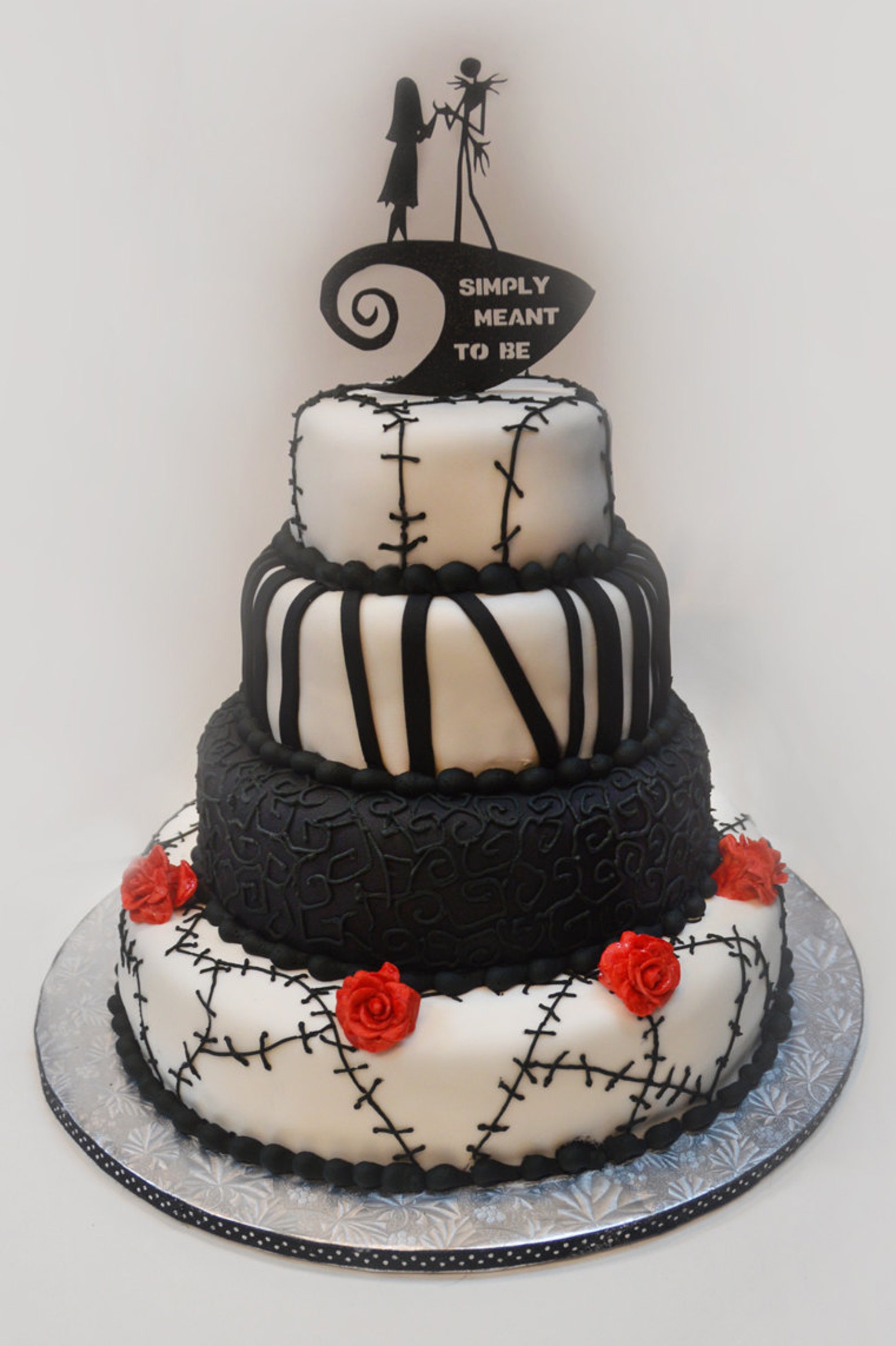 Wedding Cake Topper The Nightmare Before Christmas Sihouette Etsy