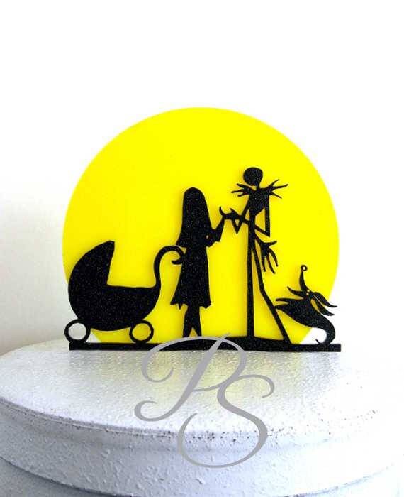 Wedding Cake Topper, Baby Shower Cake Topper -The Nightmare Before Ch…