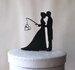Personalized Wedding Cake Topper - Hooked on Love with personalized Initials 