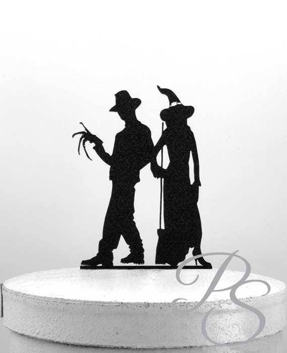 Wedding Cake Topper Halloween Wedding Cake Topper Freddy Etsy