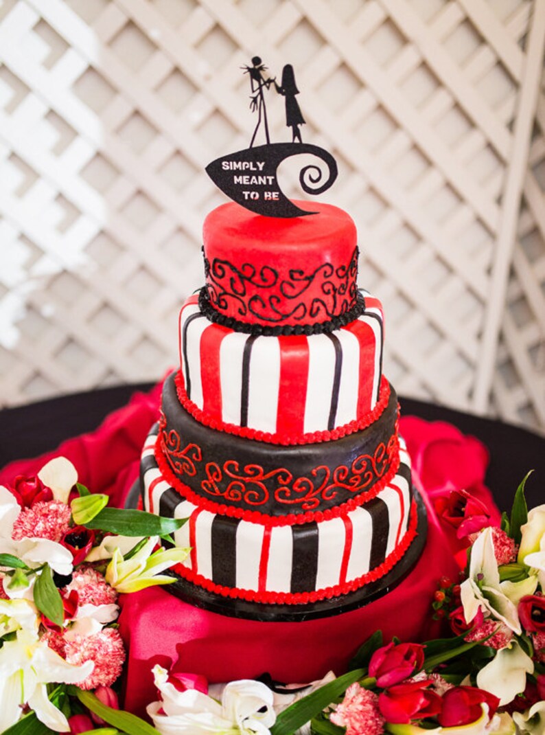 Download Wedding Cake Topper The Nightmare Before Christmas sihouette | Etsy