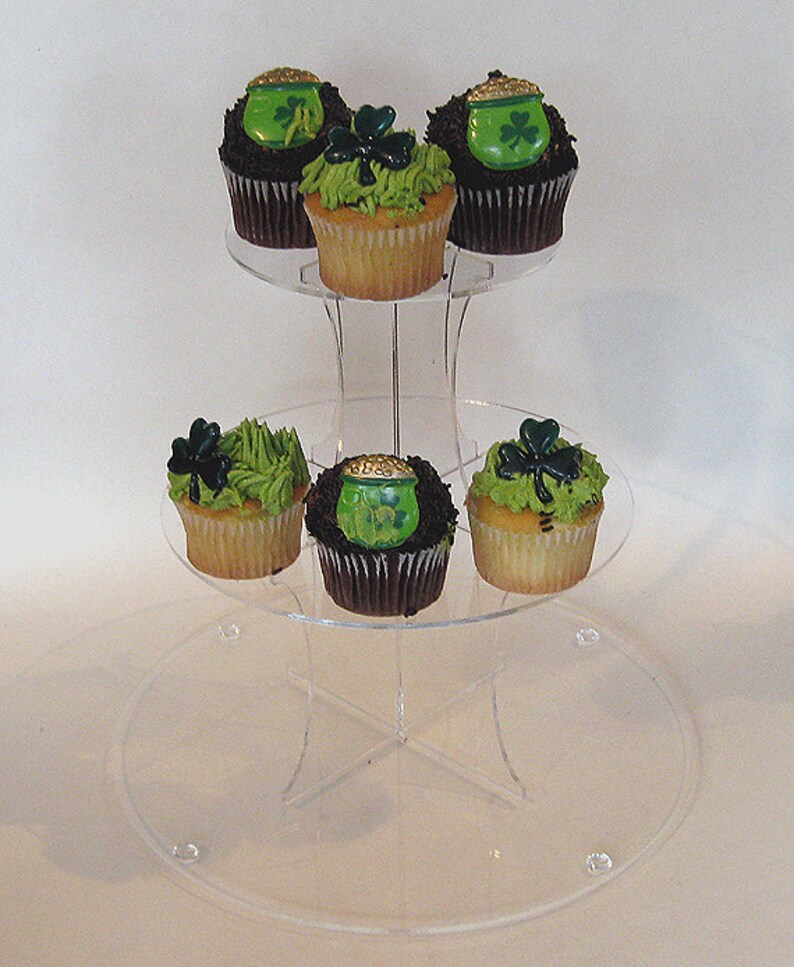 3 Tier Cupcake Stand Clear Cupcake Stand Wedding Cake Stand Etsy