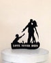 Wedding Cake Topper - Zombieland Silhouette Wedding Cake Topper with LOVE Never Dies 