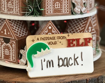 Message From Your Elf, Elf Dry Erase Board, Elf Christmas Sign, Elf Prop, Elf Accessories, Elf Kit Idea, Christmas Tradition Gift, Reusable