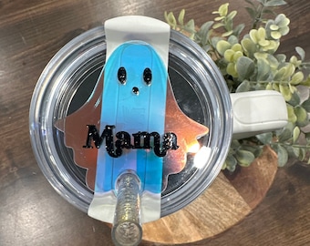 Personalized Halloween Ghost 20/30/40 oz Tumbler Name Plate, Name Plate for Tumbler, Water Bottle Name Tag, Cup Topper, Cup Name Tag, Boo