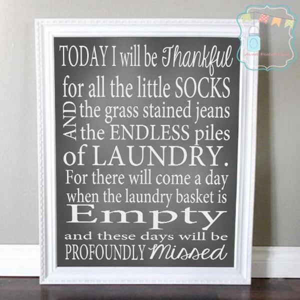 Thankful Laundry Room Print, Farmhouse Decor (Digital Download)