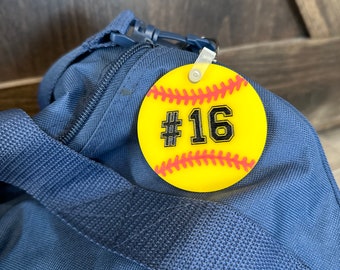 Baseball | Softball | Personalized Bag Tags | Team Keychains | Baseball Keychain | Softball Keychain | Team Bag Tags | Team Gift |