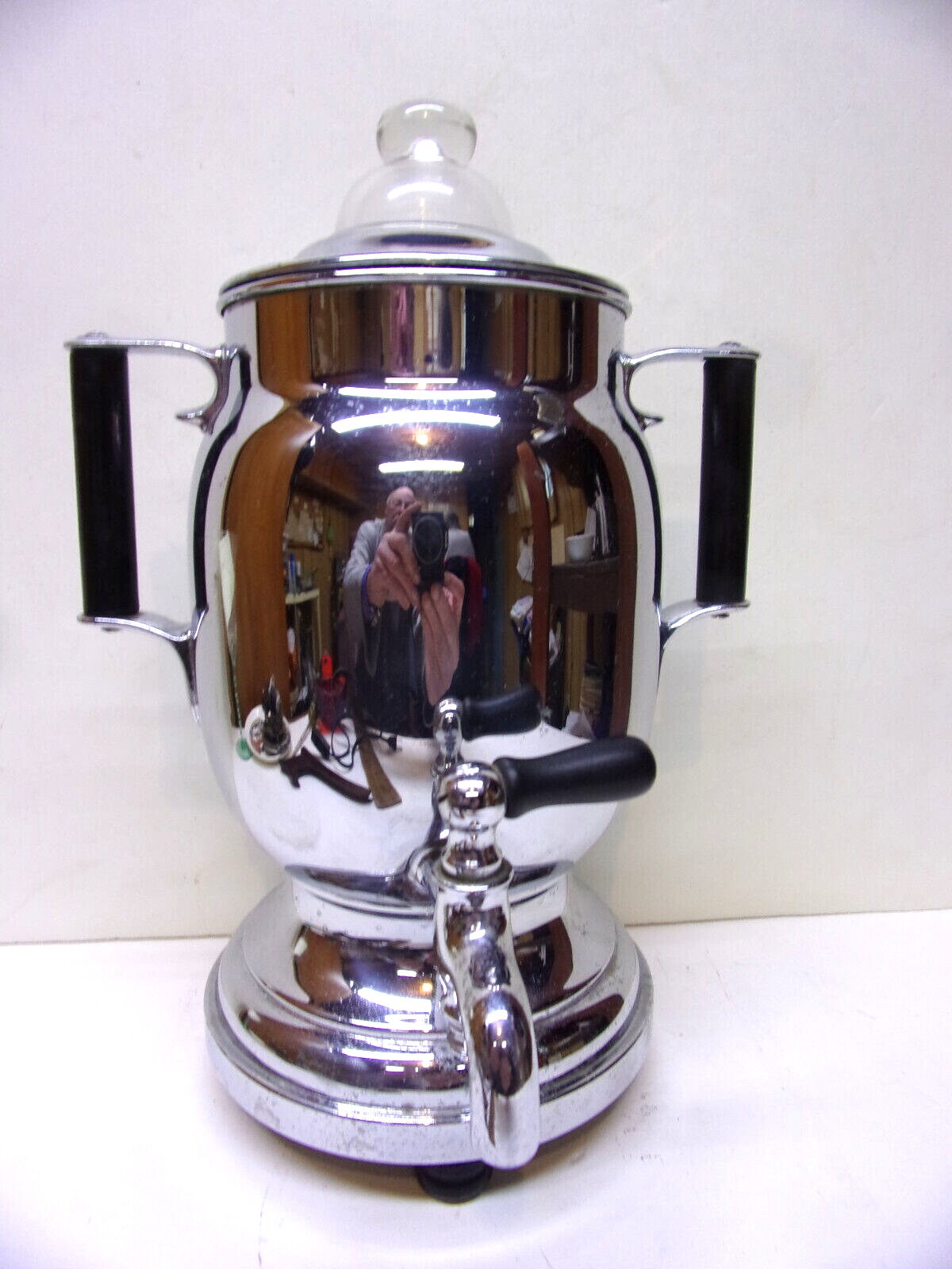 Aluminum Elec Percolator Coffee Pot 4-8 Cup. Art Deco, E. A. Co. HEATS TP