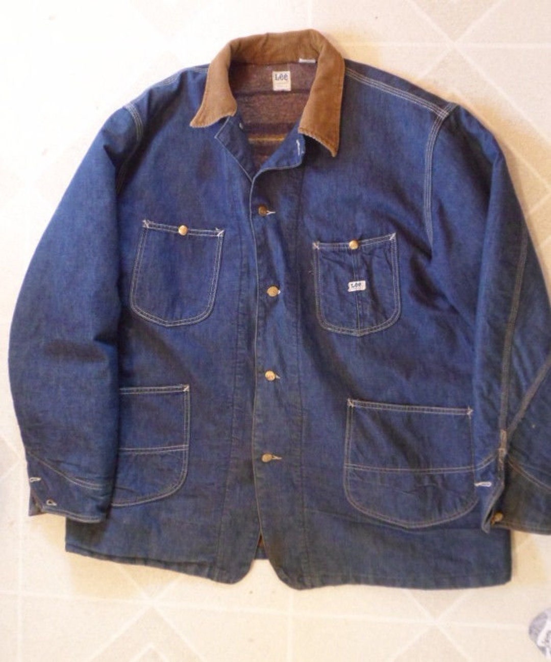 1950s Lee Union Made Blanket Lined Denim Jean Sanforized Chore - Etsy