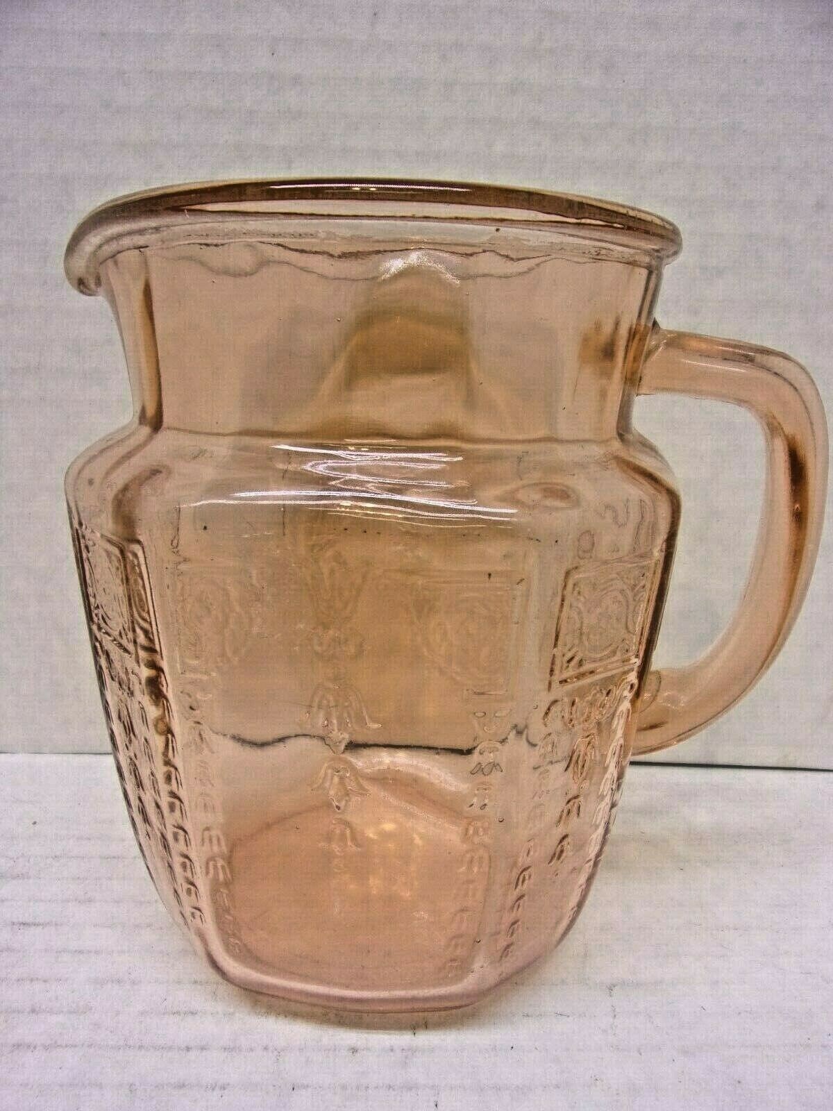 Miss America Pink Depression Glass Six Inch Pitcher Etsy