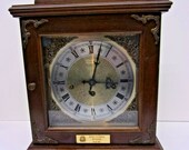 Hamilton Quarter Hour Westminster Chime 8 Day Clock 35 Yr. Service Award