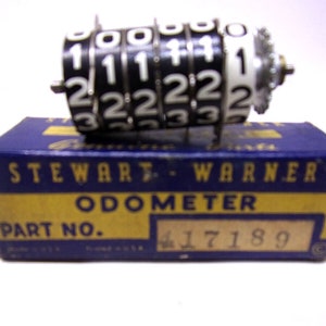 Antique NOS Stewart Warner 417189 Odometer