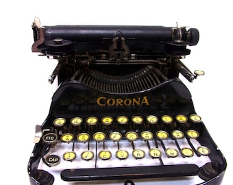 1917 Corona Schreibmaschine #3 mit Koffer und Unterlagen zu restaurieren