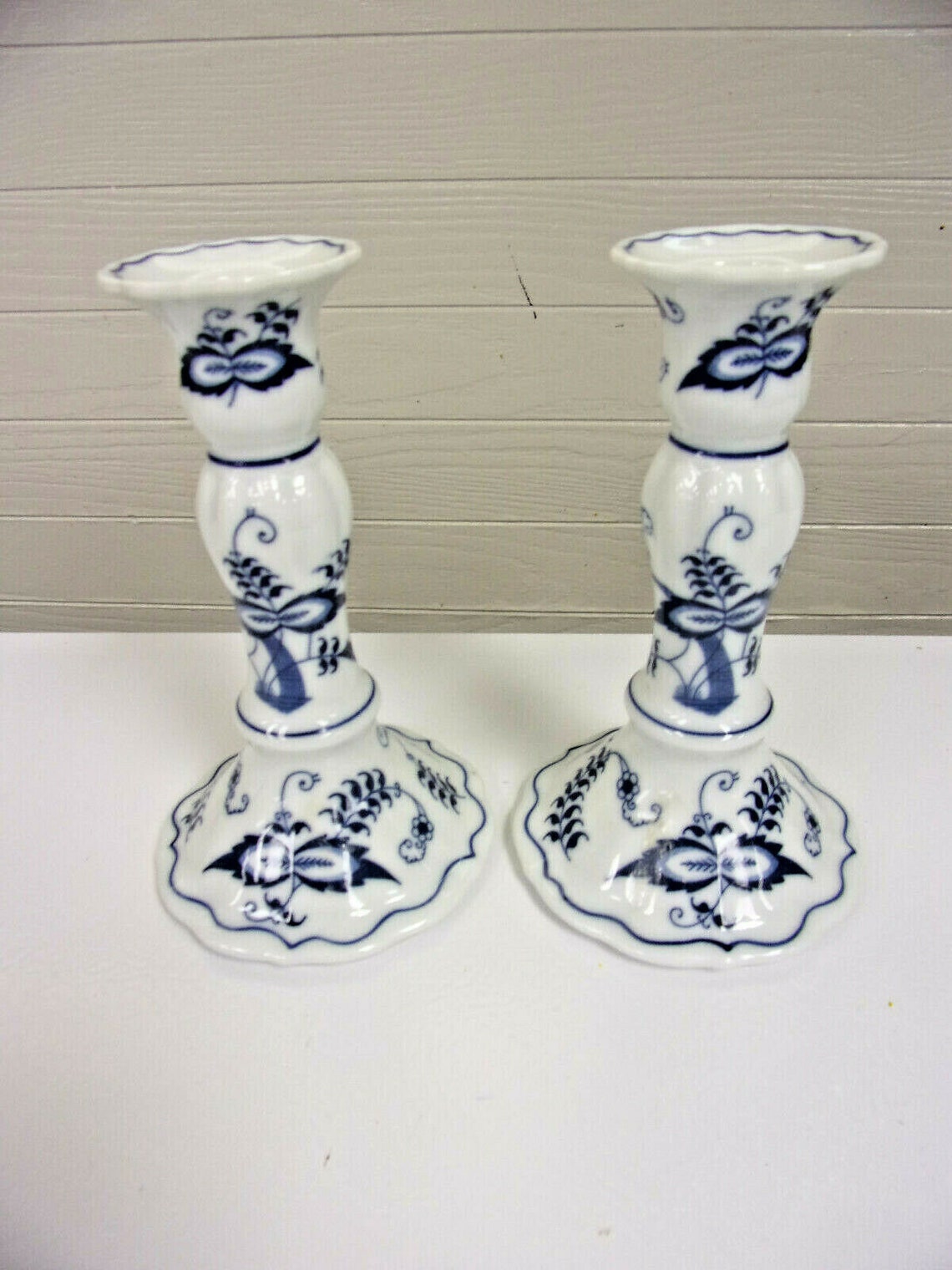 Blue Danube pattern Set 6 1/4 Candle Holders Rectangle Etsy