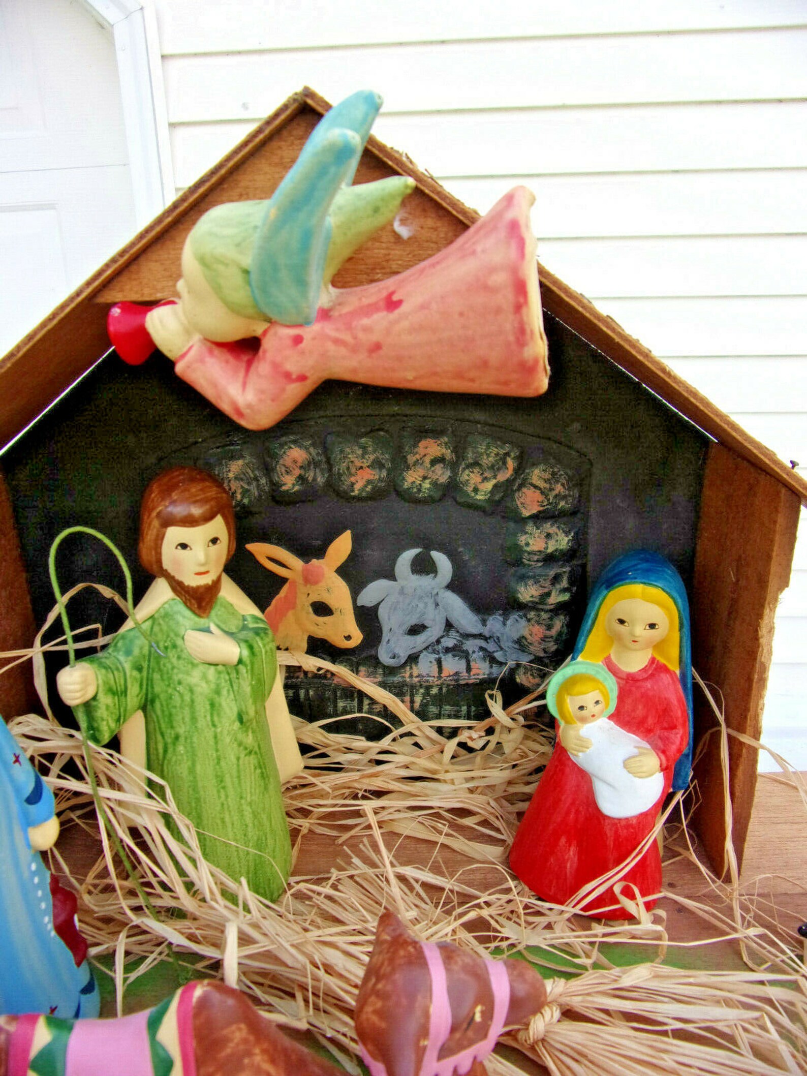 1950s Paper Mache Nativity Set Made in Japan Cute Set Etsy