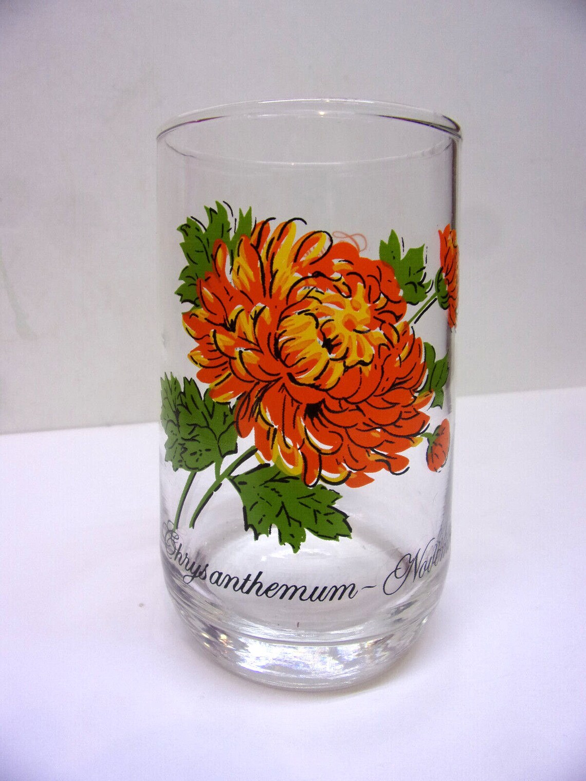 1950s Brockway Flower of the Month Glass Chrysanthemum Etsy