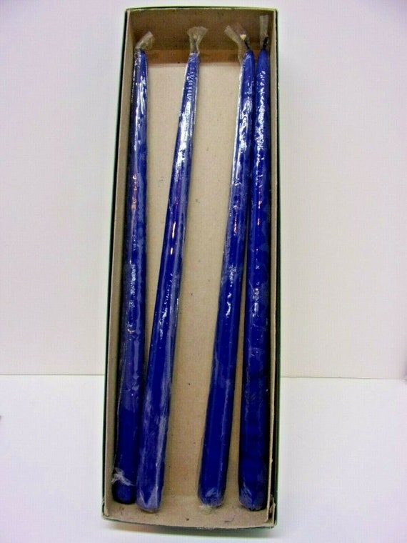 Four Patrician Blue Dripless Smokless 15 Inch Candles Unburned - Etsy