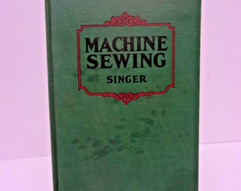 Rara macchina da cucire Singer del 1924, edizione scolastica con copertina rigida, seconda stampa