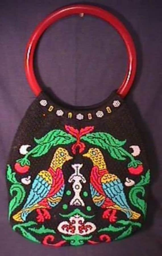 Cheesy Tourist Trap Beaded Handbag Lookin at Roadk