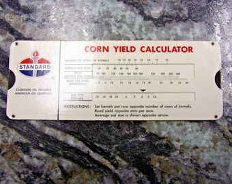 Standard Oil Corn Calculator Advertising Slide Rule