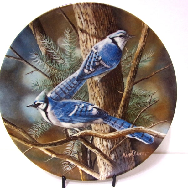 Blue Jay Plate Kevin Daniel Second in Birds Of Your Garden Series