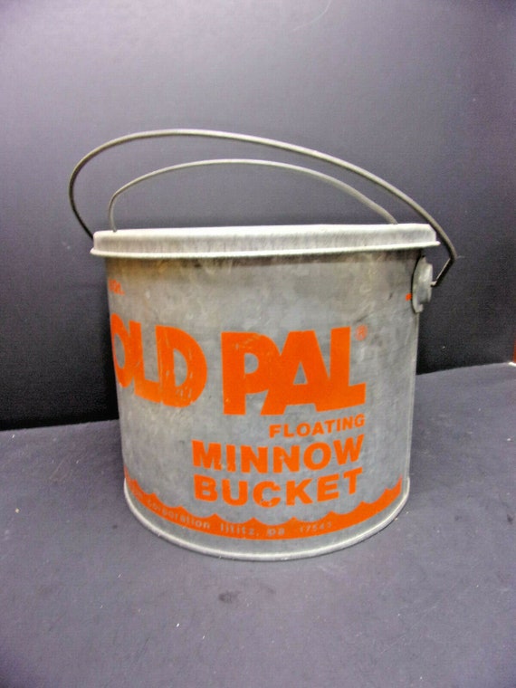 Vintage Fishing Minnow Bucket In Fishing Bait Buckets for sale