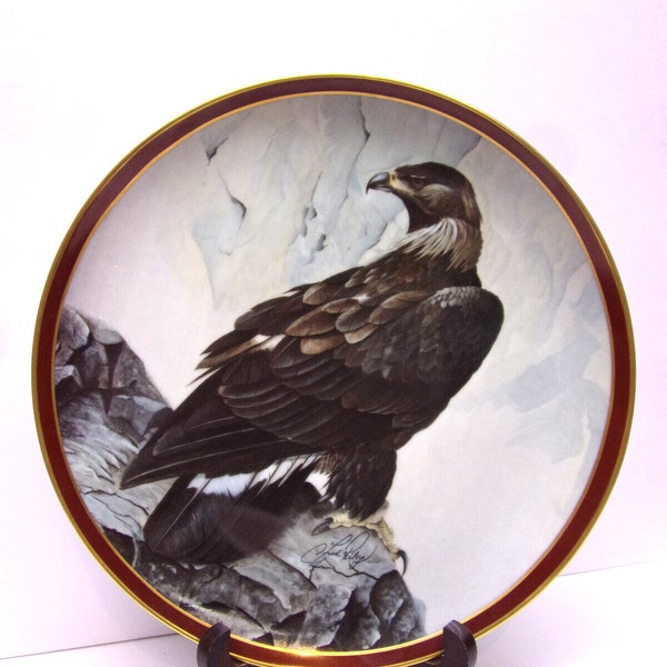 Hamilton Majestic Bird of Prey Golden Eagle 10 1/4" Plate No Box