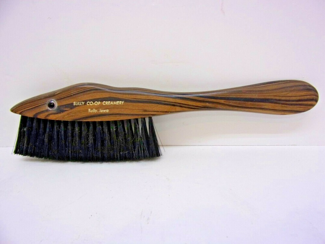 Sully Coop Creamery Advertising Fish Shape With Eyes Clothes Brush Shoe
