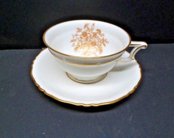 Mint Haviland Limoges Floreal patt. Cup and Saucer