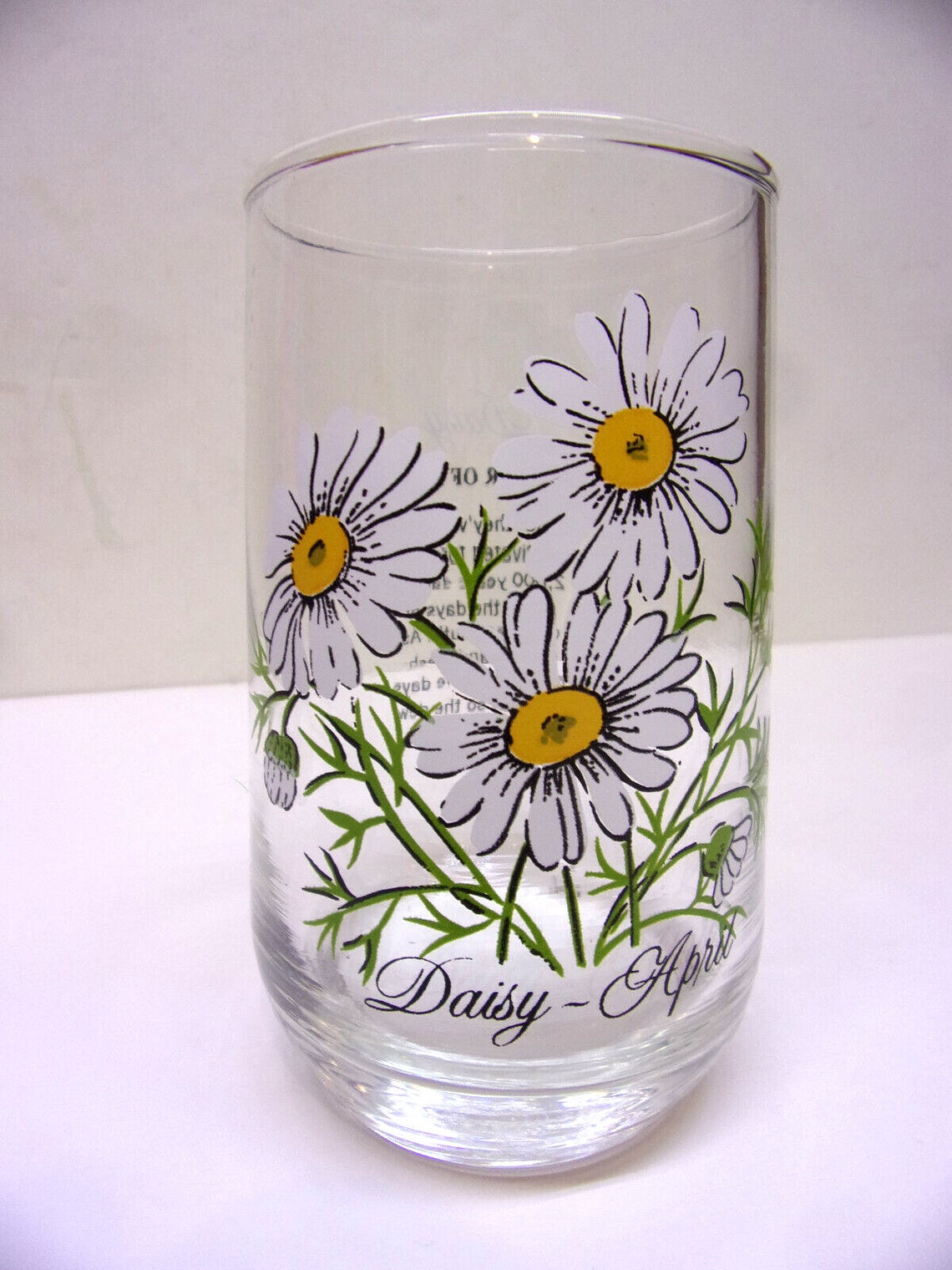 1950s Brockway Flower of the Month Glass Daisy April Etsy
