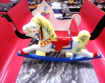 Retro 1960s Toddlers Wonder Rocking Horse Cowboy Up!!