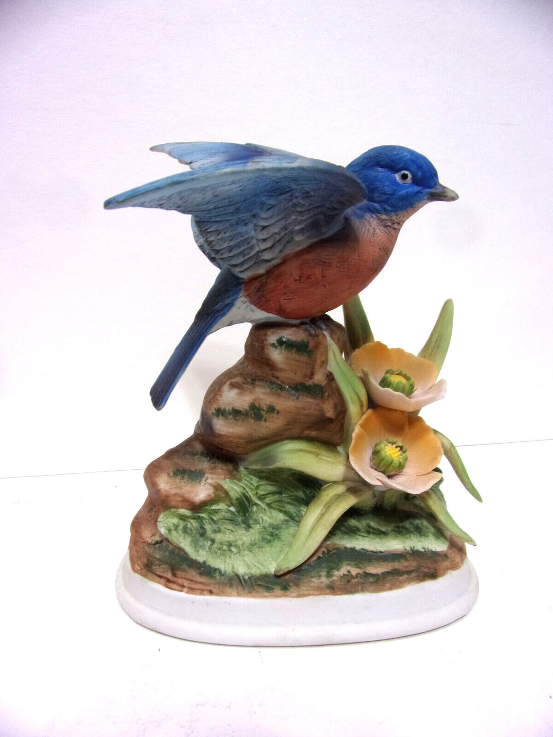 Andrea by Sadek Winter Bluebird Porcelain 6" Figure Etsy