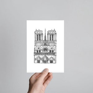 AFFICHE : Portrait de Notre Dame de Paris - Illustration originale