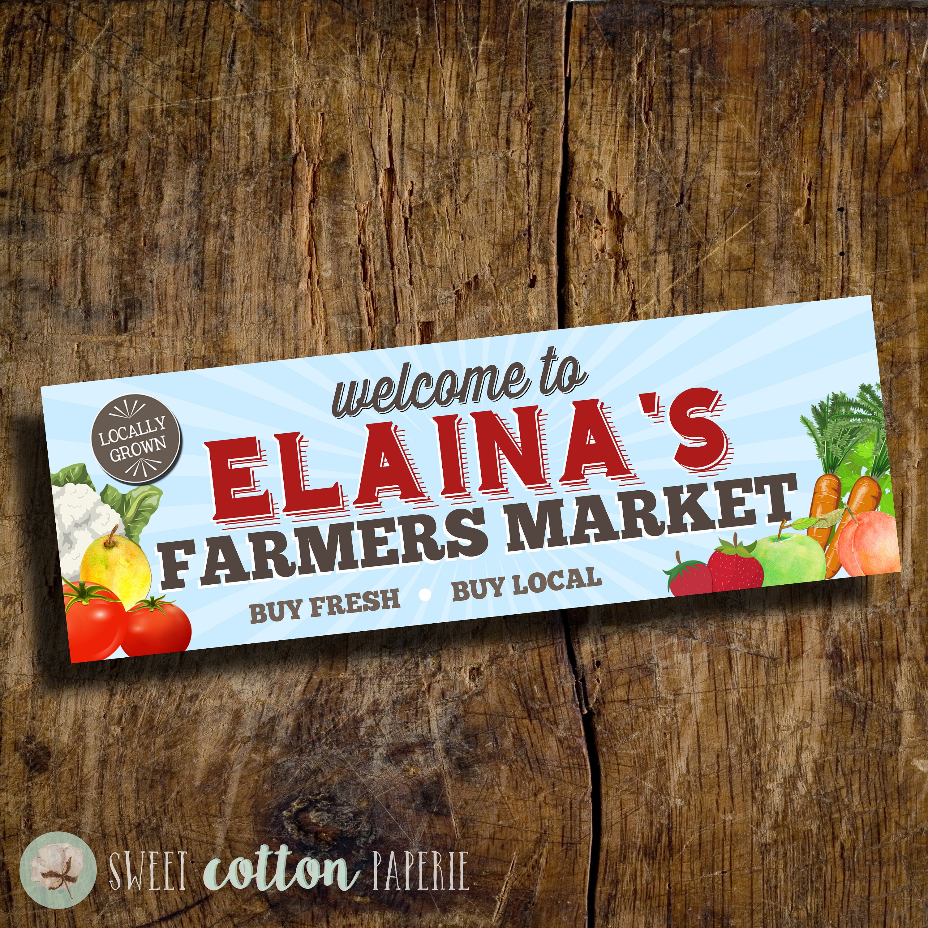 Farmers' Market Banner Farmers Market Birthday Banner Etsy