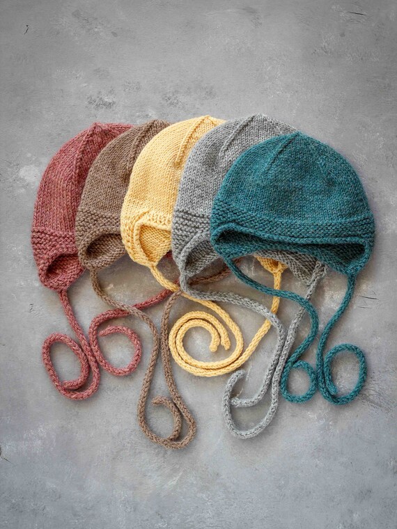 baby hats with strings