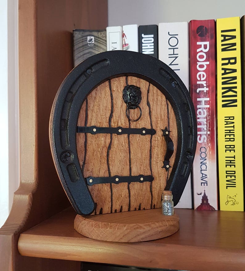 Horseshoe Wooden Fairy Garden Door Suitable For Inside And Etsy