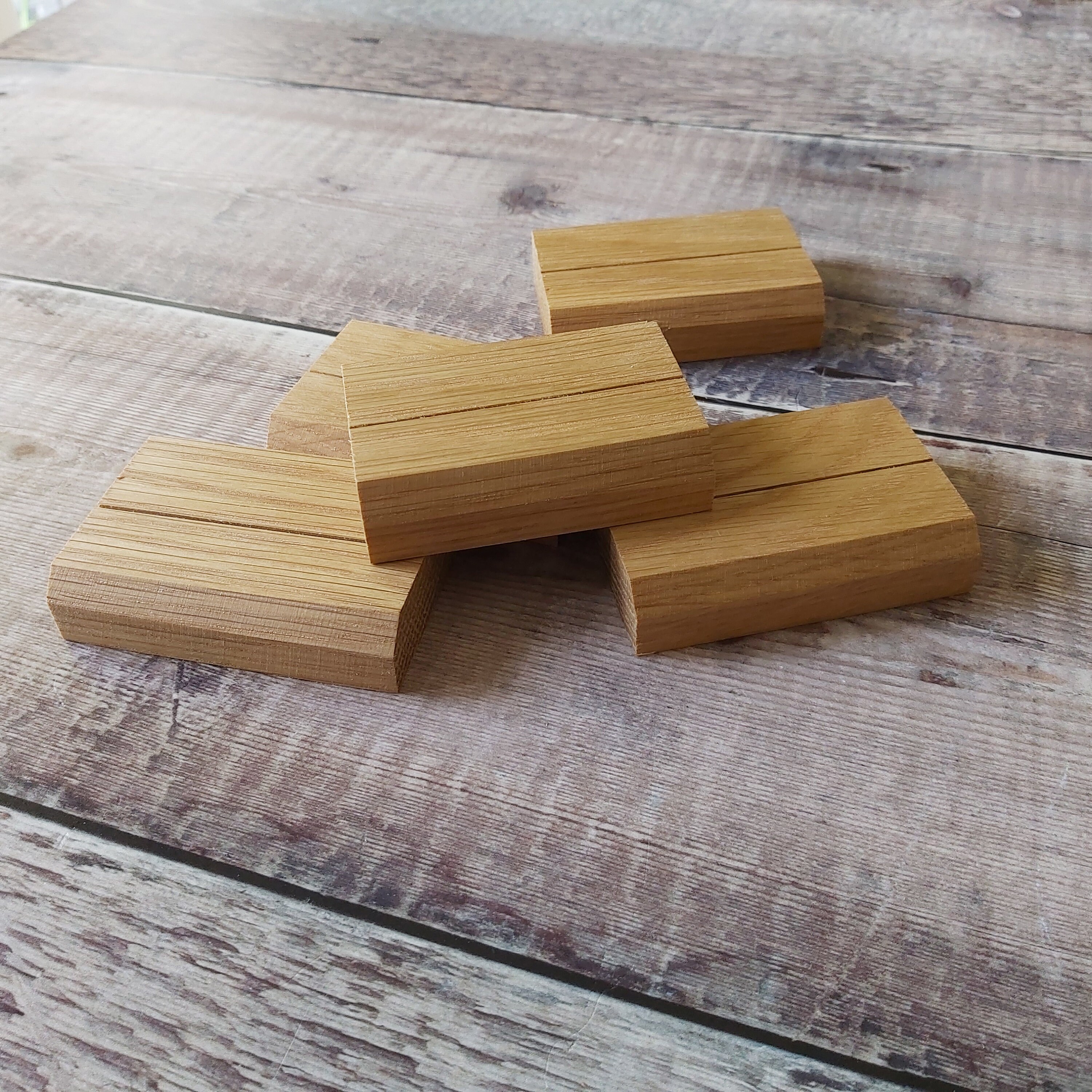 3 wide wooden price tag holder 7.5cm single card holder Etsy