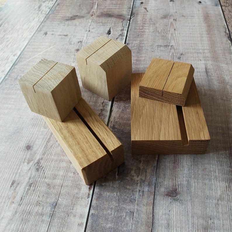 3 Wide Wooden Price Tag Holder 7.5cm Single Card Holder Etsy