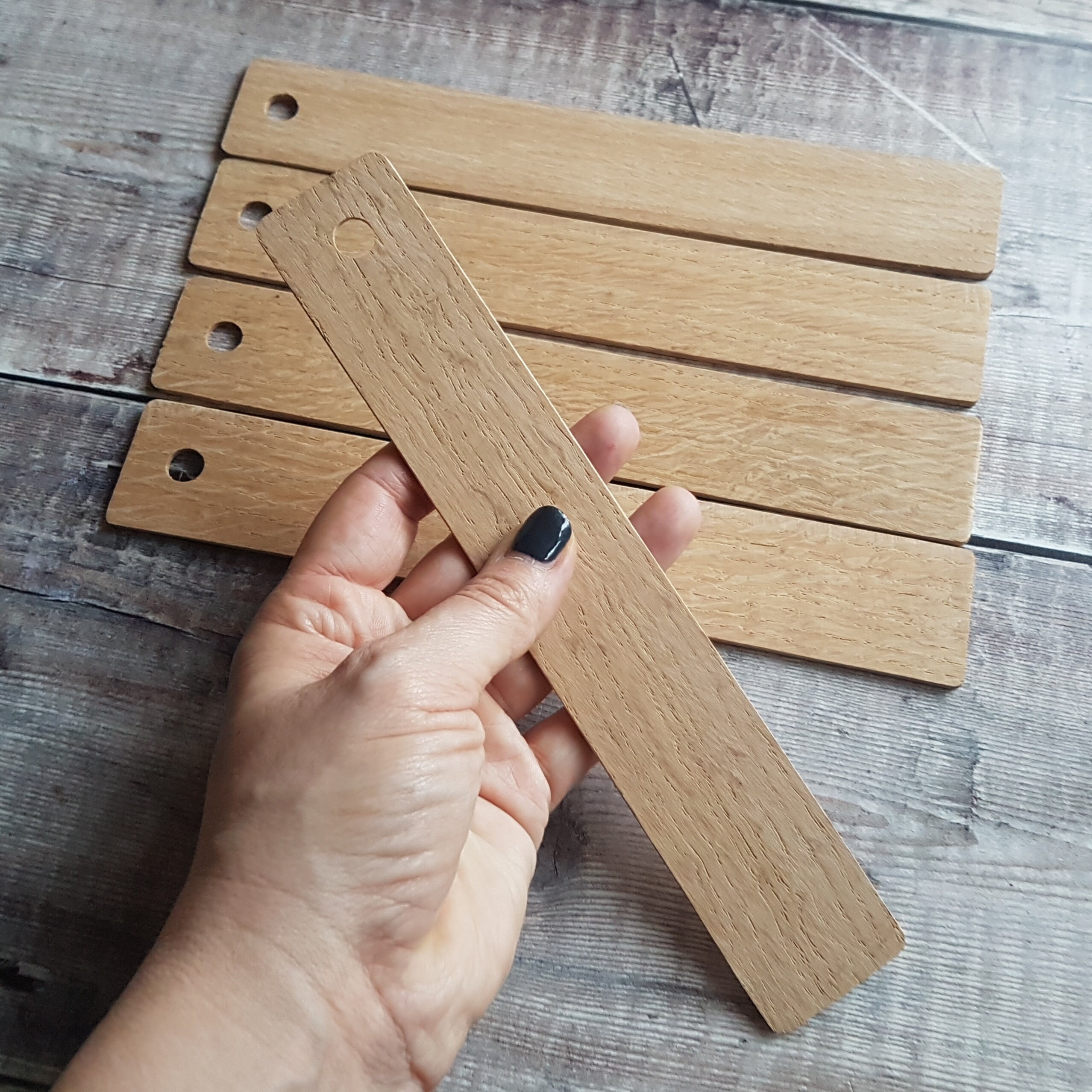 5 handmade oak unfinished natural wooden bookmark blanks Etsy