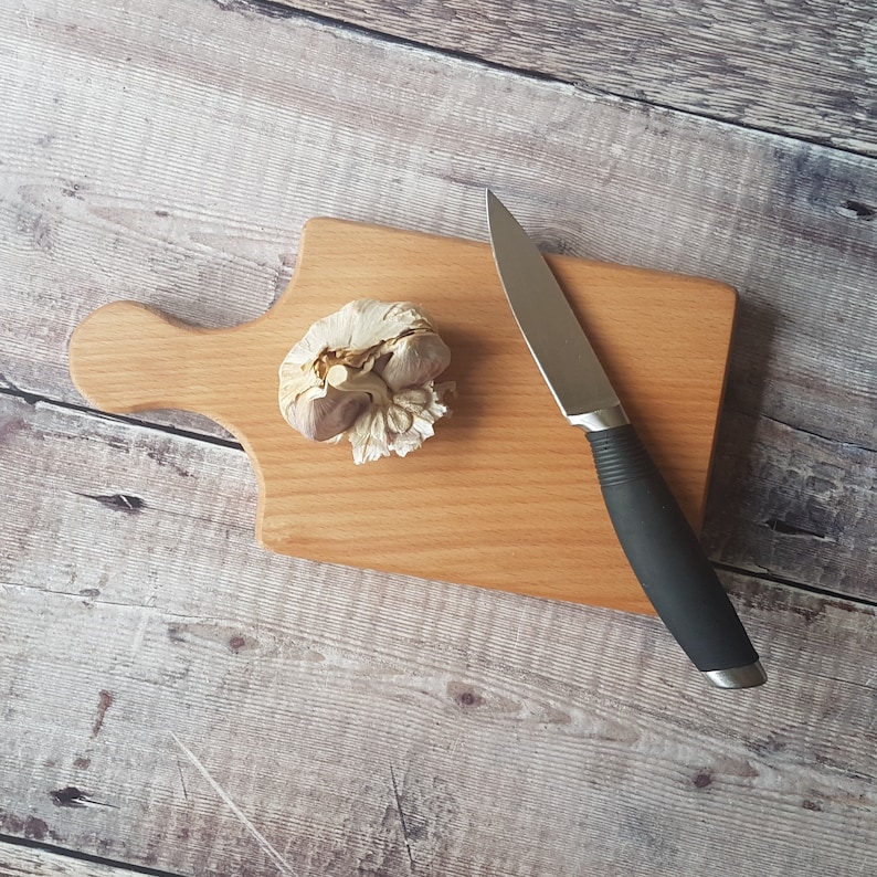 serving board individual mini cheese board Small paddle style mini cutting board chef gifts beech wood chopping board