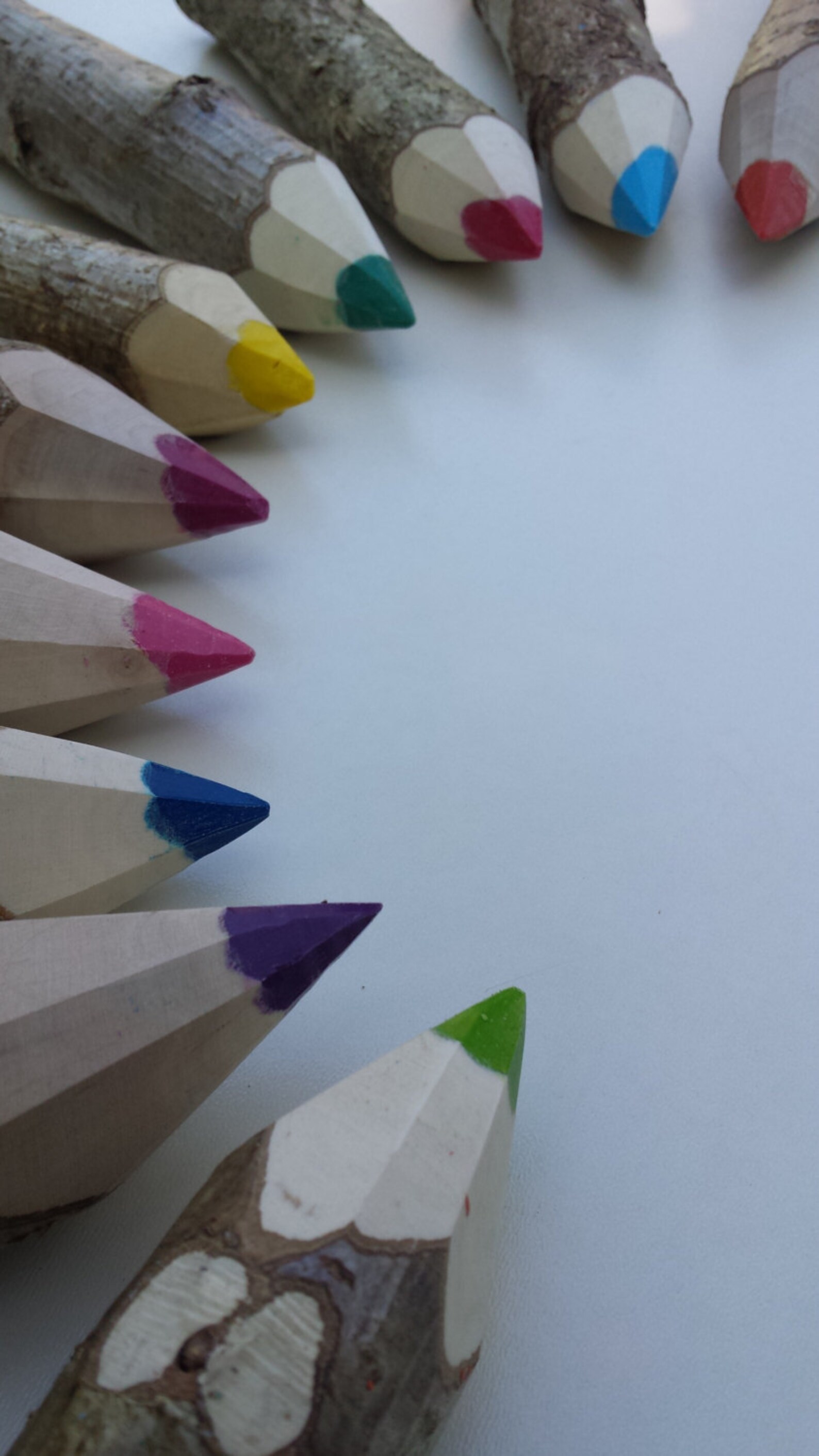 Wooden crayons large hazel wood crayons for kids fun art Etsy