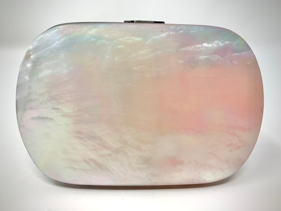 Antique Mother of Pearl Coin Purse - French Breve… - image 5