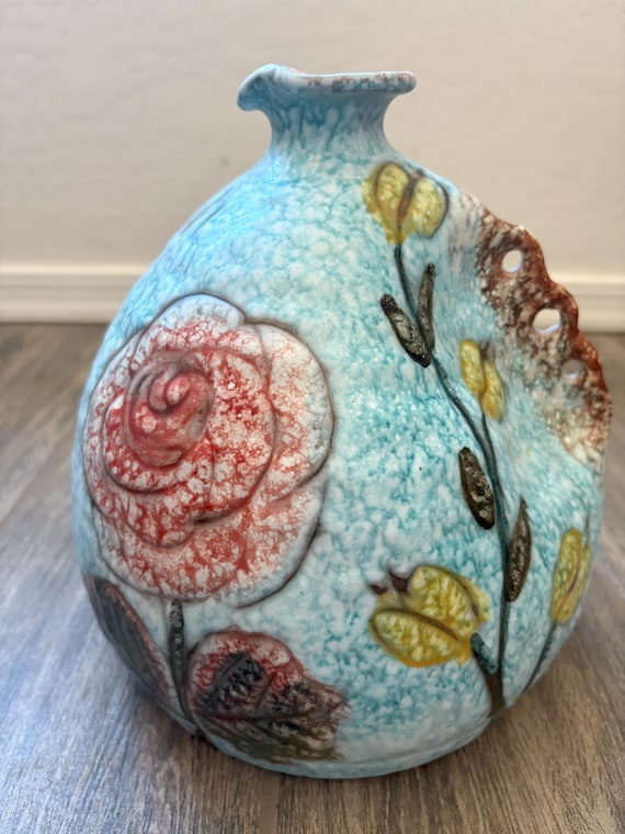 Italica ARS Hand Painted Handpainted Vintage Pottery Jug/vase